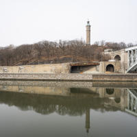 Jumel's NE property as seen from across Harlem River