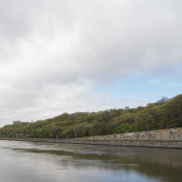 Jumel's Eastern border as seen from across Harlem River